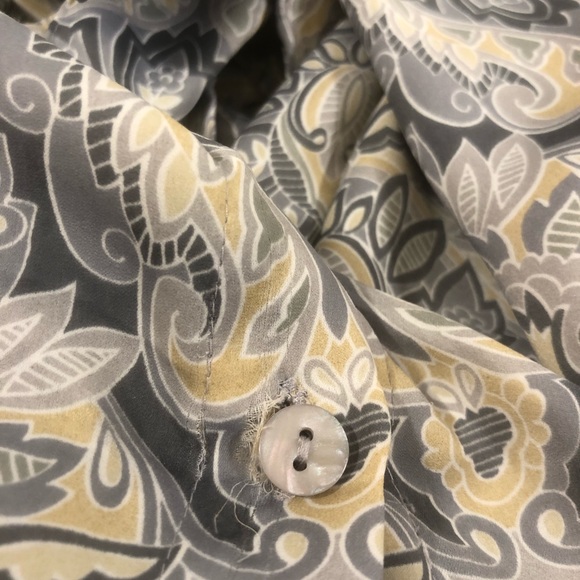 4 for $ 30 Bon Worth blouse gray and soft yellow L - Picture 2 of 6